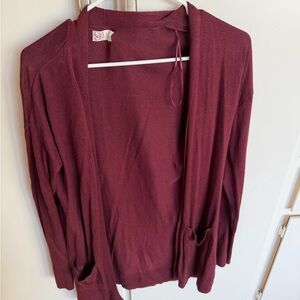 Kohl's Burgundy Women's Cardigan